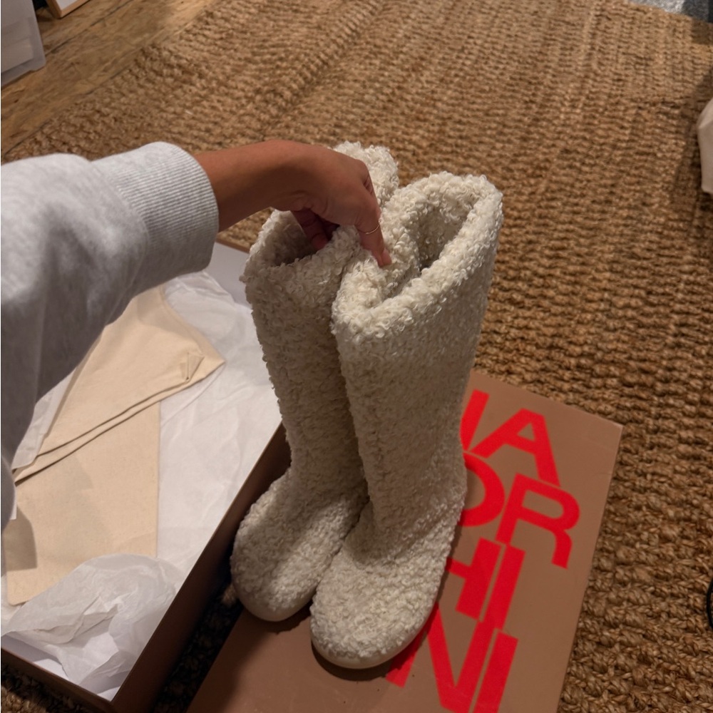 (new!) Gia Borghini Bouclé Knee High Winter Boots